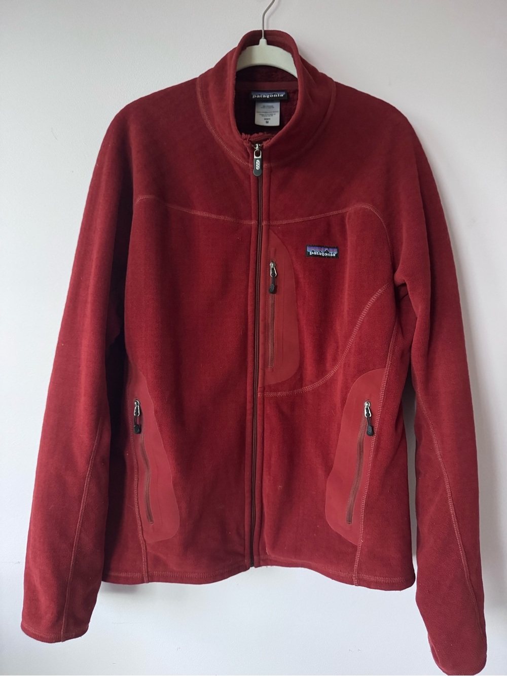 Patagonia Mens Medium Red R3 Regulator Polartec High Loft Fleece Full Zip Jacket